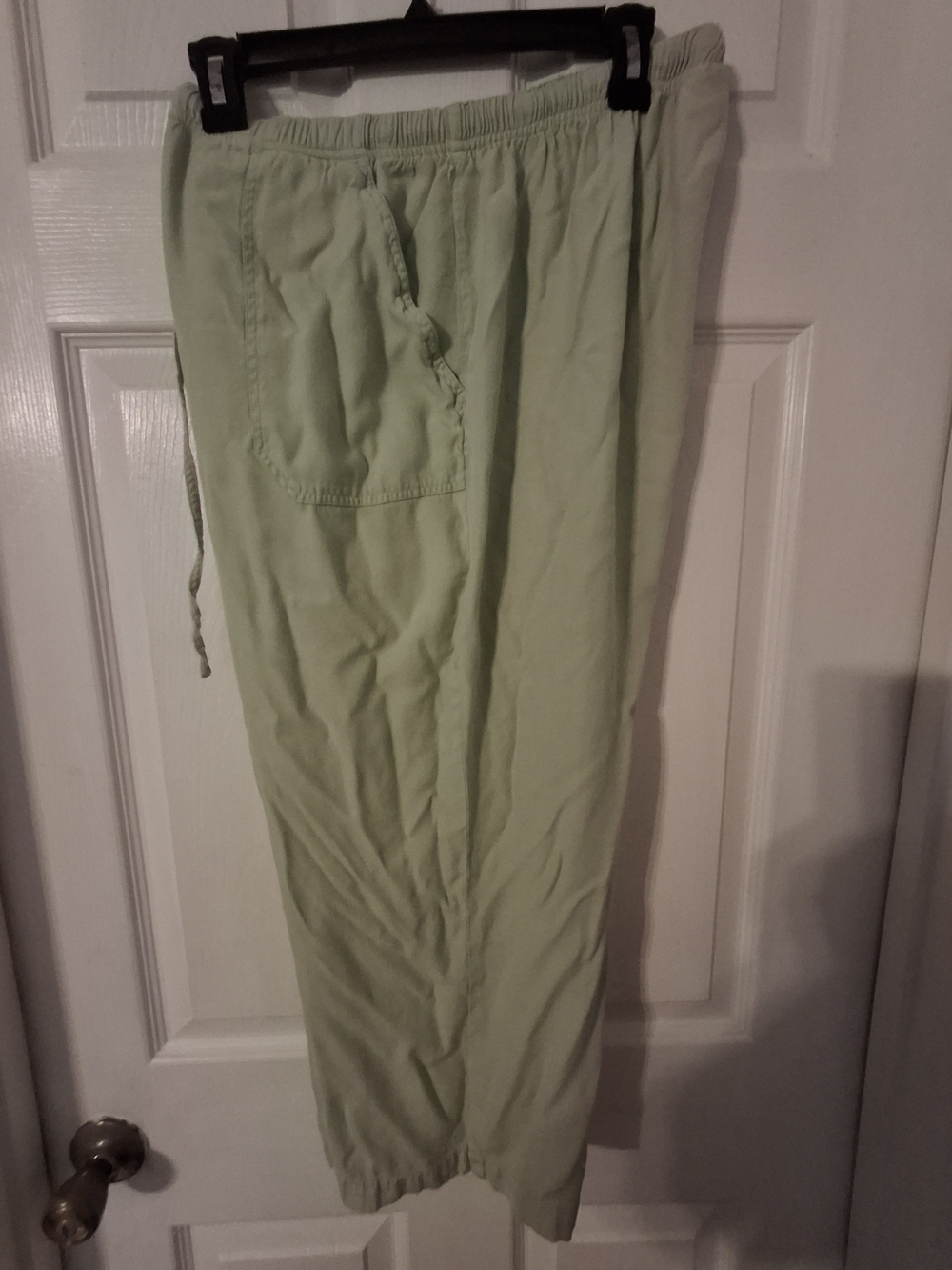 Caribbean Joe Light Gree Drawstring Casual Capris